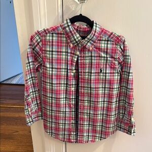 Plaid Kids Shirt - Red, Green, Blue